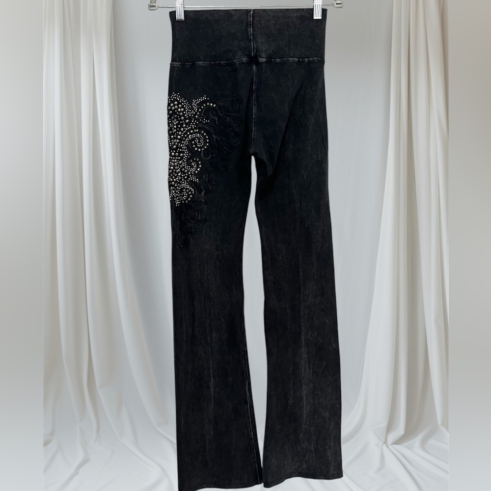 Y2K grunge Embellished Black Women's Jeans leggings size M‎